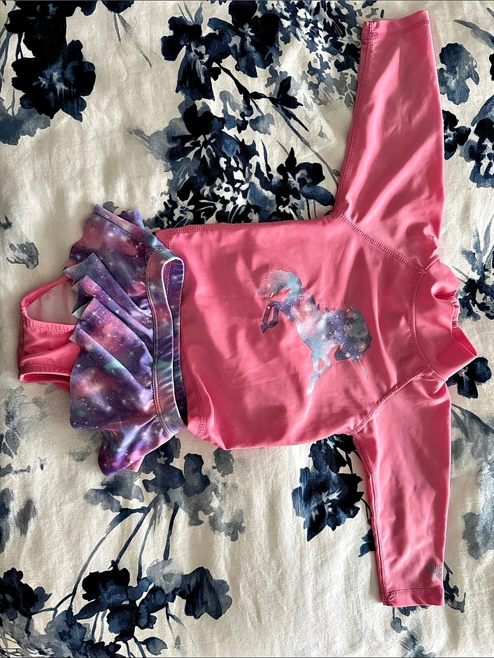 UV Skinz Pink Magical Unicorn Swim Set Baby 12/18M Pink Purple UPF 50+ Swimwear